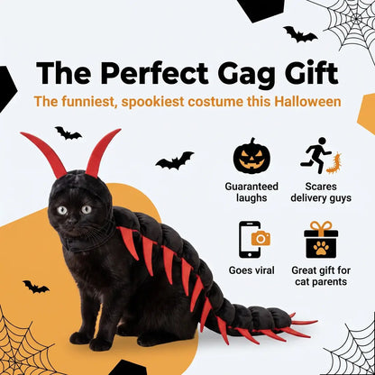 PETRIFY™ Cat Centipede Costume | Soft Plush, Adjustable Fit