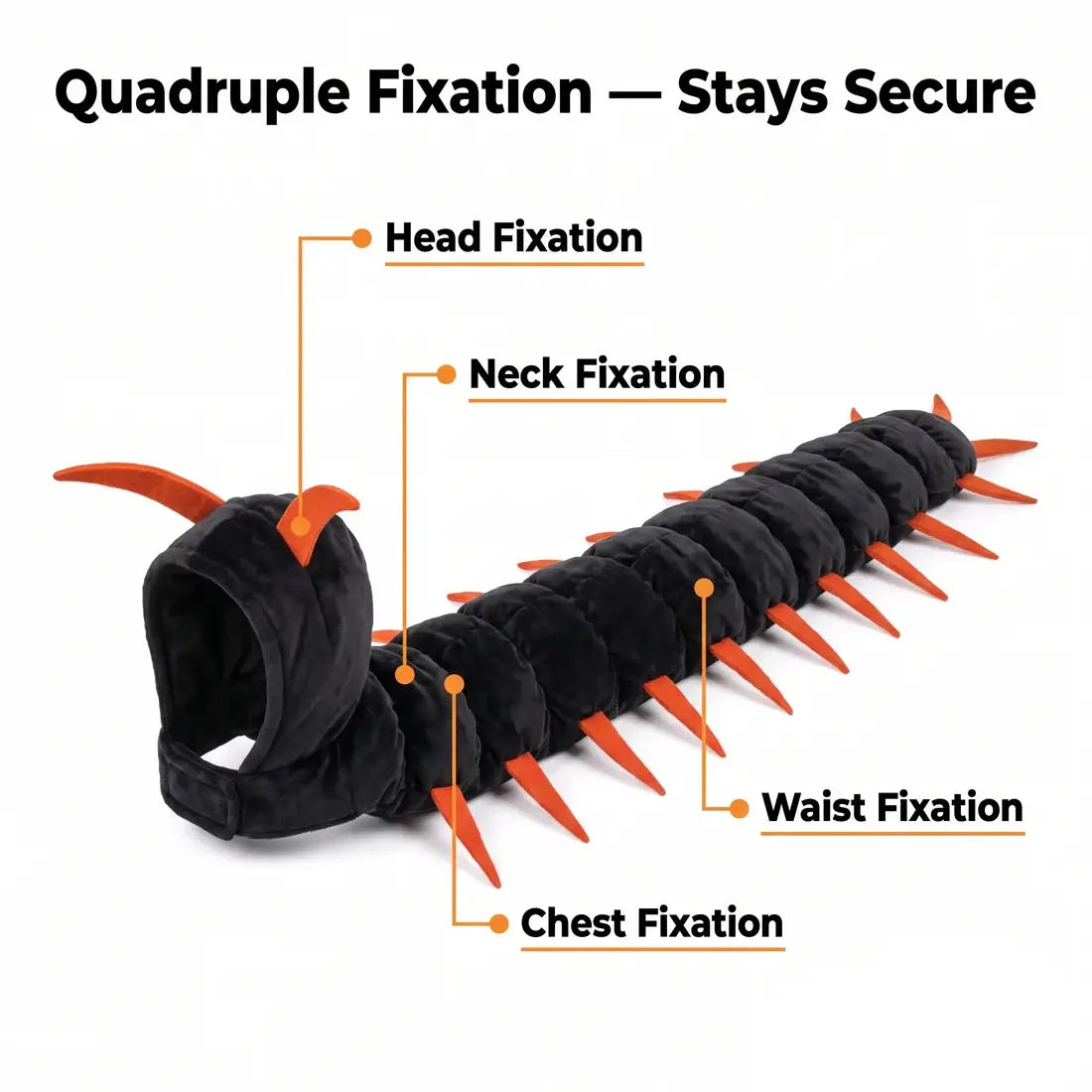 PETRIFY™ Cat Centipede Costume | Soft Plush, Adjustable Fit