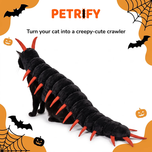 PETFRY™ Cat Centipede Costume | Soft Plush, Adjustable Fit