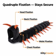 PETFRY™ Cat Centipede Costume | Soft Plush, Adjustable Fit